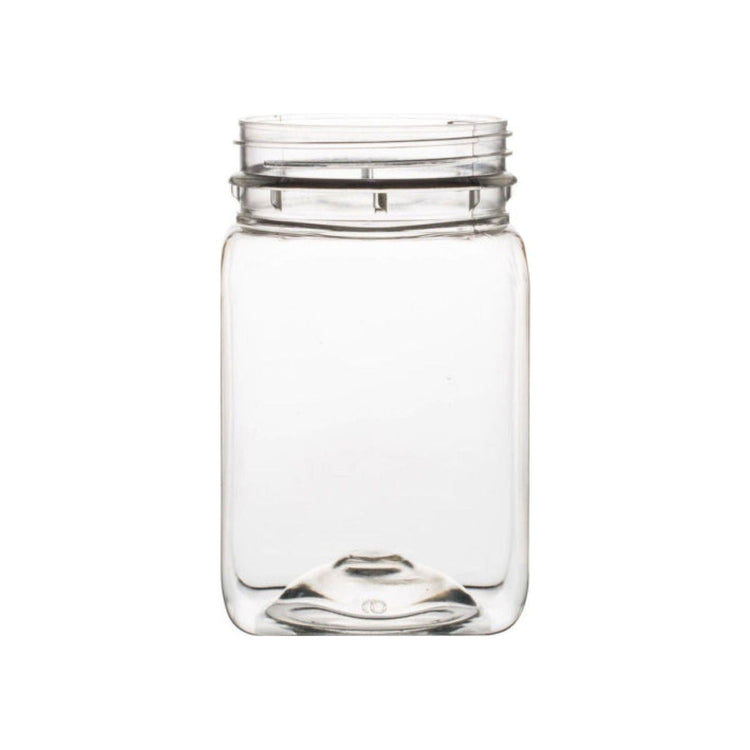10x 500g Plastic Honey Jars + Lids - Square Clear Food Grade Packaging Containers - Magdasmall