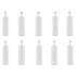 10x 500ml Clear HDPE Round Bottle + 28/410 Caps - Empty Plastic Food Storage - Magdasmall