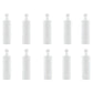 10x 500ml Clear HDPE Round Bottle + 28/410 Caps - Empty Plastic Food Storage - Magdasmall