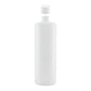 10x 500ml Clear HDPE Round Bottle + 28/410 Caps - Empty Plastic Food Storage - Magdasmall