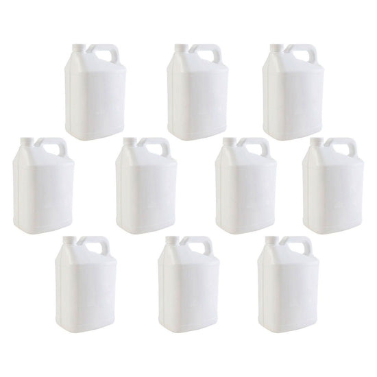 10x 5L White HDPE Plastic Bottles + Tamper Tel Caps - Dangerous Goods Jerry Can - Magdasmall