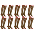 10x Christmas Over The Knee Socks Red Green Xmas Candy Cane Striped Elf Bulk - Magdasmall
