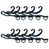 10x Socks Hangers Plastic Sock Hook Retail Display Front Hang Bulk - Black - Magdasmall