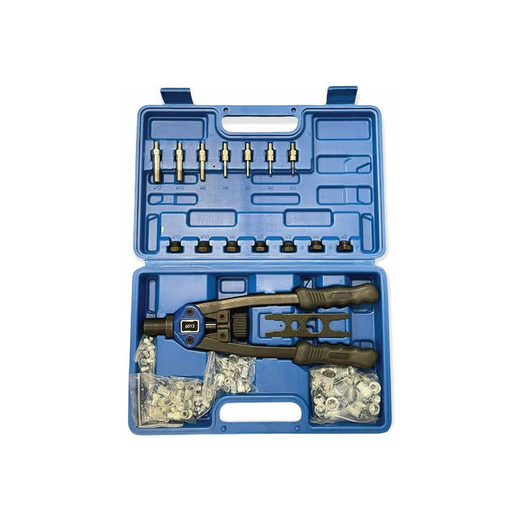 110 Pcs Riverter Nutsert Tool Set 13" Hand Gun Rivet Nut Rivnut M3-M12 Mandrel - Magdasmall