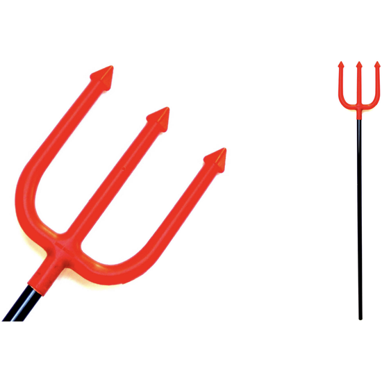 110cm HALLOWEEN RED DEVIL TRIDENT Fork Fancy Dress Costume Party Stick Accessory - Magdasmall
