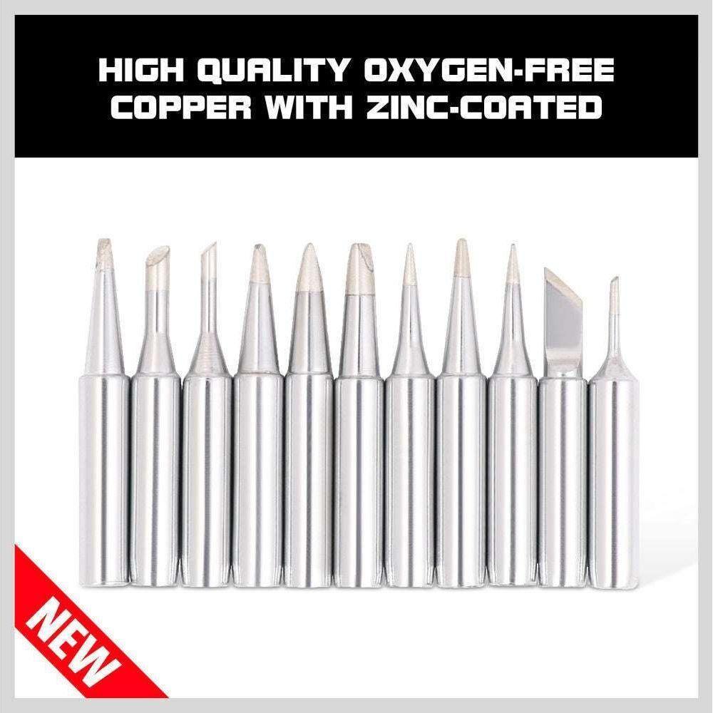 11Pc Soldering Iron Tips Solder Rework Lead Free Hakko Soldering Station AU - Magdasmall