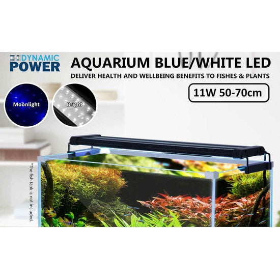 11W Aquarium Blue White LED Light for Tank 50-70cm - Magdasmall