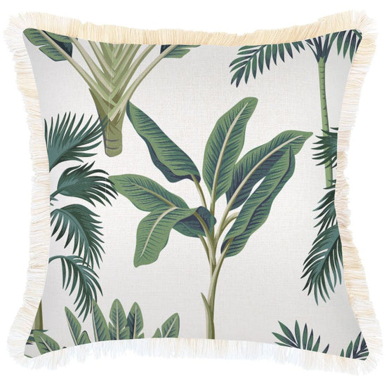 Cushion Cover-Coastal Fringe-Del Coco-45cm X 45cm