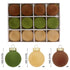 12-Piece Velvet Christmas Ornament Set - Classic Coffee, Green, and Brown Baubles for Holiday Tree Decoration (6cm) - Magdasmall