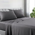 1200tc hotel quality cotton rich sheet set double charcoal - Magdasmall