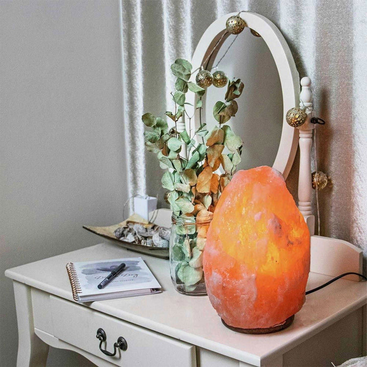12V 12W 1-2 Kgs Himalayan Pink Salt Lamp Natural Rock Crystal Light Bulb On/Off - Magdasmall