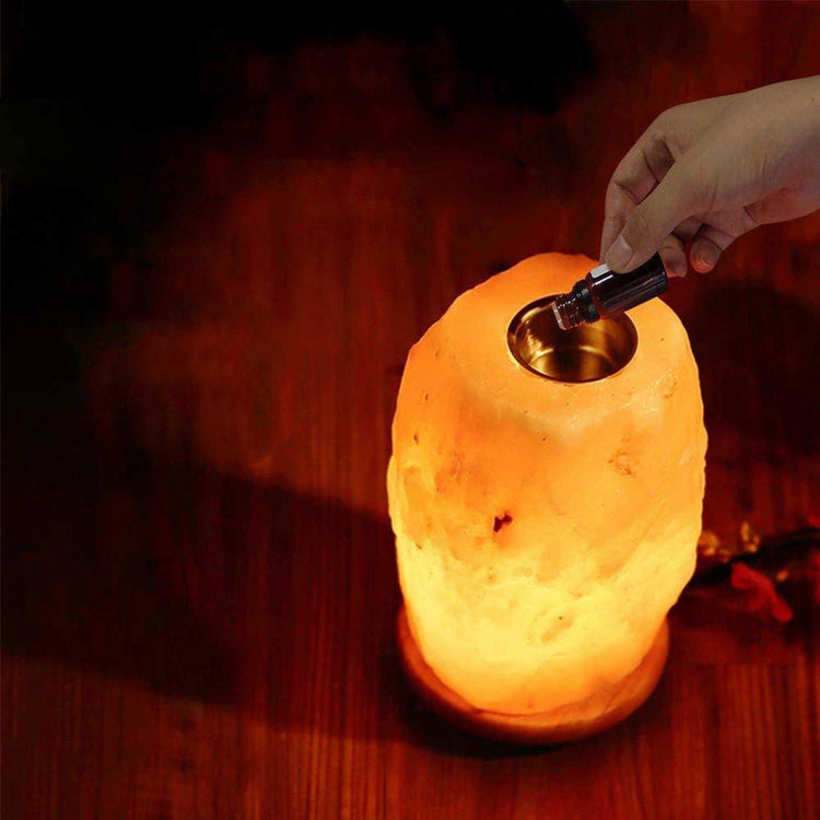 12V 12W 1-2kg Himalayan Pink Salt Diffuser Essential Oil Lamp Aromatherapy On/Off - Magdasmall