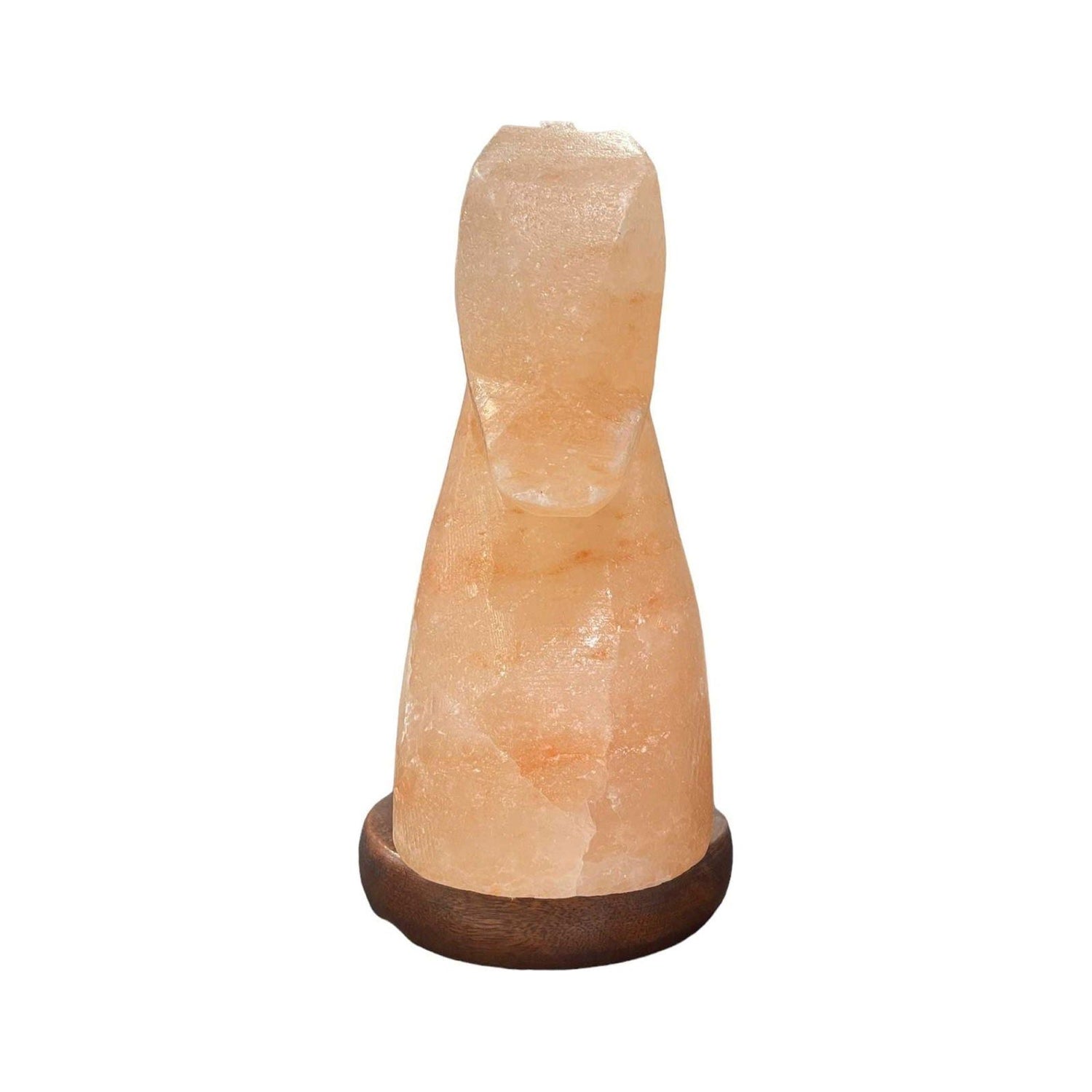 12V 12W Horse Himalayan Pink Salt Lamp Carved Knight Rock Crystal Light Bulb On/Off - Magdasmall