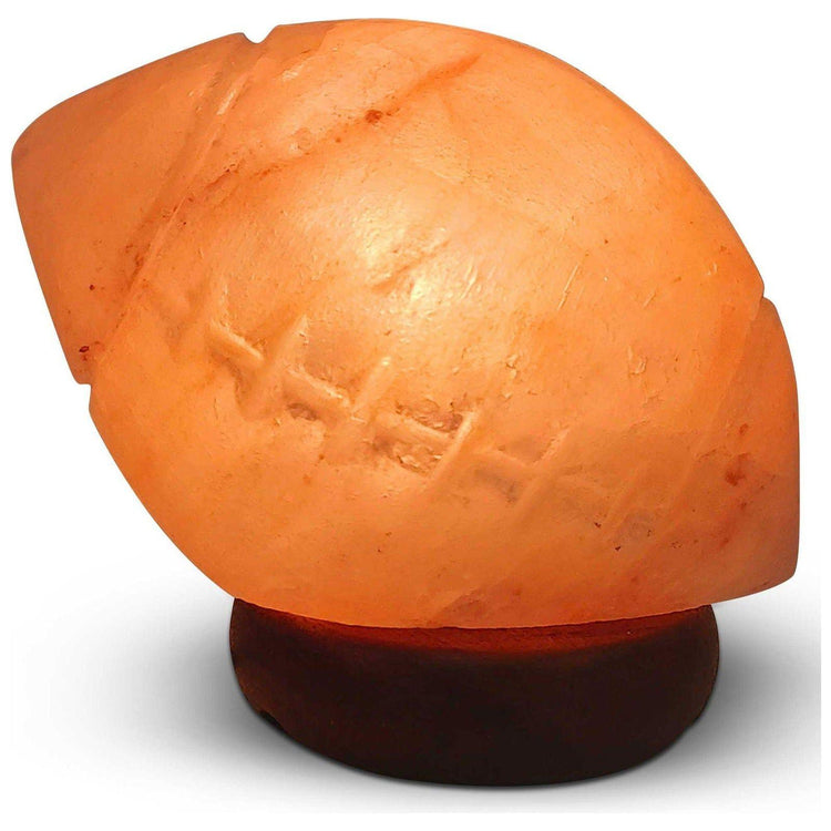 12V 12W Rugby Himalayan Pink Salt Lamp Carved Footy Rock Crystal Light Bulb On/Off - Magdasmall