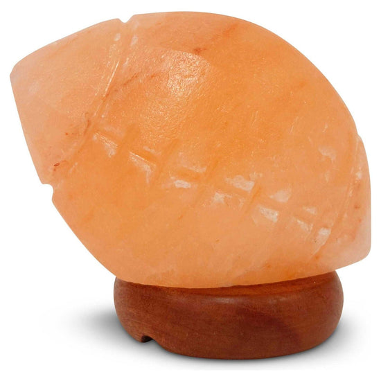 12V 12W Rugby Himalayan Pink Salt Lamp Carved Footy Rock Crystal Light Bulb On/Off - Magdasmall
