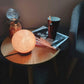 12V 12W Soccer Himalayan Pink Salt Lamp Carved Ball Rock Crystal Light Bulb On/Off - Magdasmall