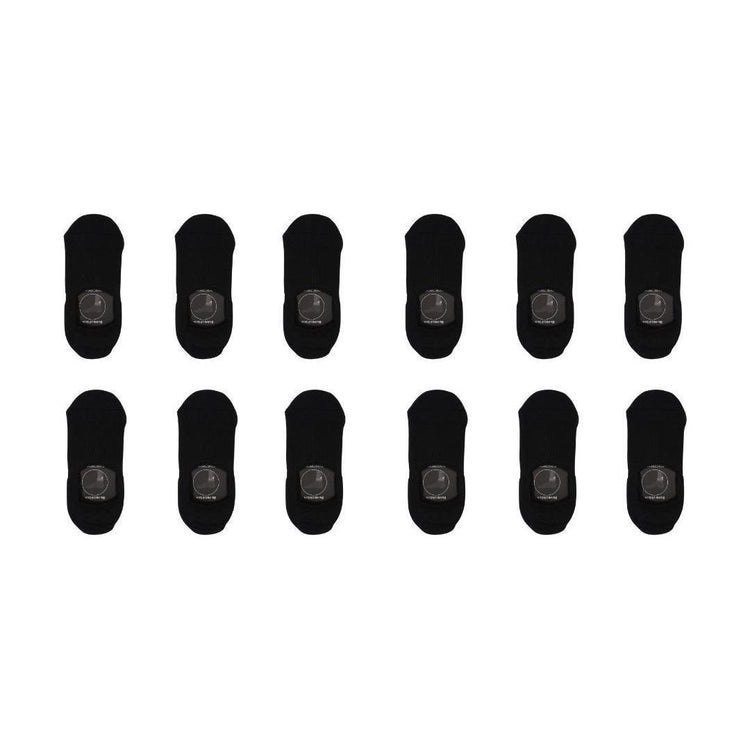 12X Rexy Cushion No Show Ankle Socks Large Non-Slip Breathable BLACK - Magdasmall