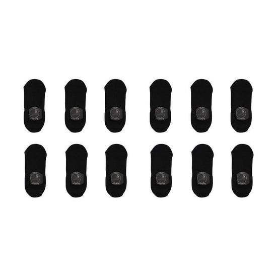 12X Rexy Cushion No Show Ankle Socks Small Non-Slip Breathable BLACK - Magdasmall
