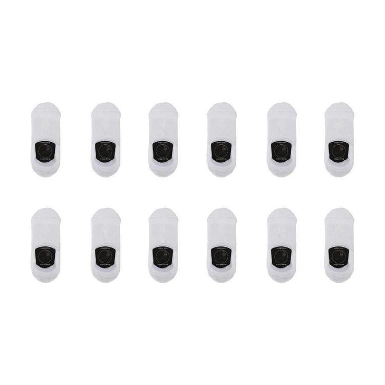 12X Rexy Cushion No Show Ankle Socks Small Non-Slip Breathable WHITE - Magdasmall