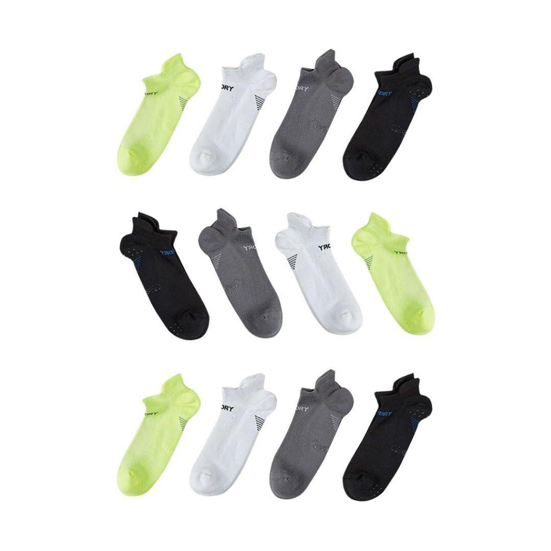 12X Rexy Seamless Sport Sneakers Socks Large Non-Slip Heel Tab MULTI COLOUR - Magdasmall