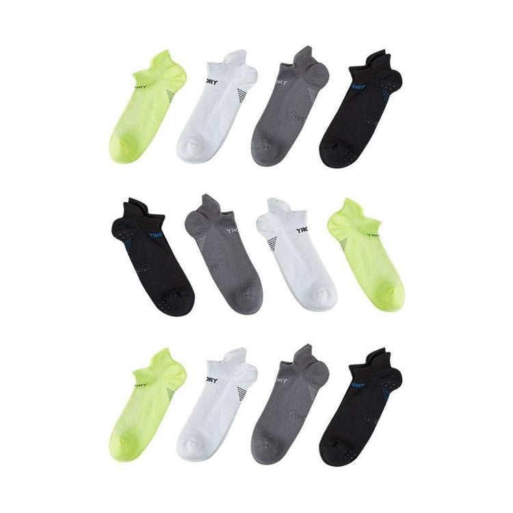 12X Rexy Seamless Sport Sneakers Socks Large Non-Slip Heel Tab MULTI COLOUR - Magdasmall