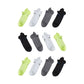 12X Rexy Seamless Sport Sneakers Socks Large Non-Slip Heel Tab MULTI COLOUR - Magdasmall
