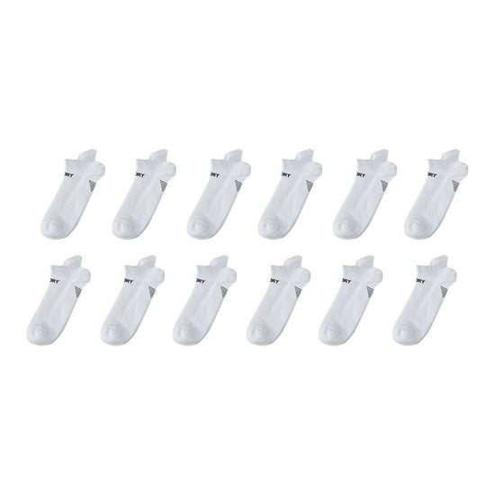 12X Rexy Seamless Sport Sneakers Socks Medium Non-Slip Heel Tab WHITE - Magdasmall