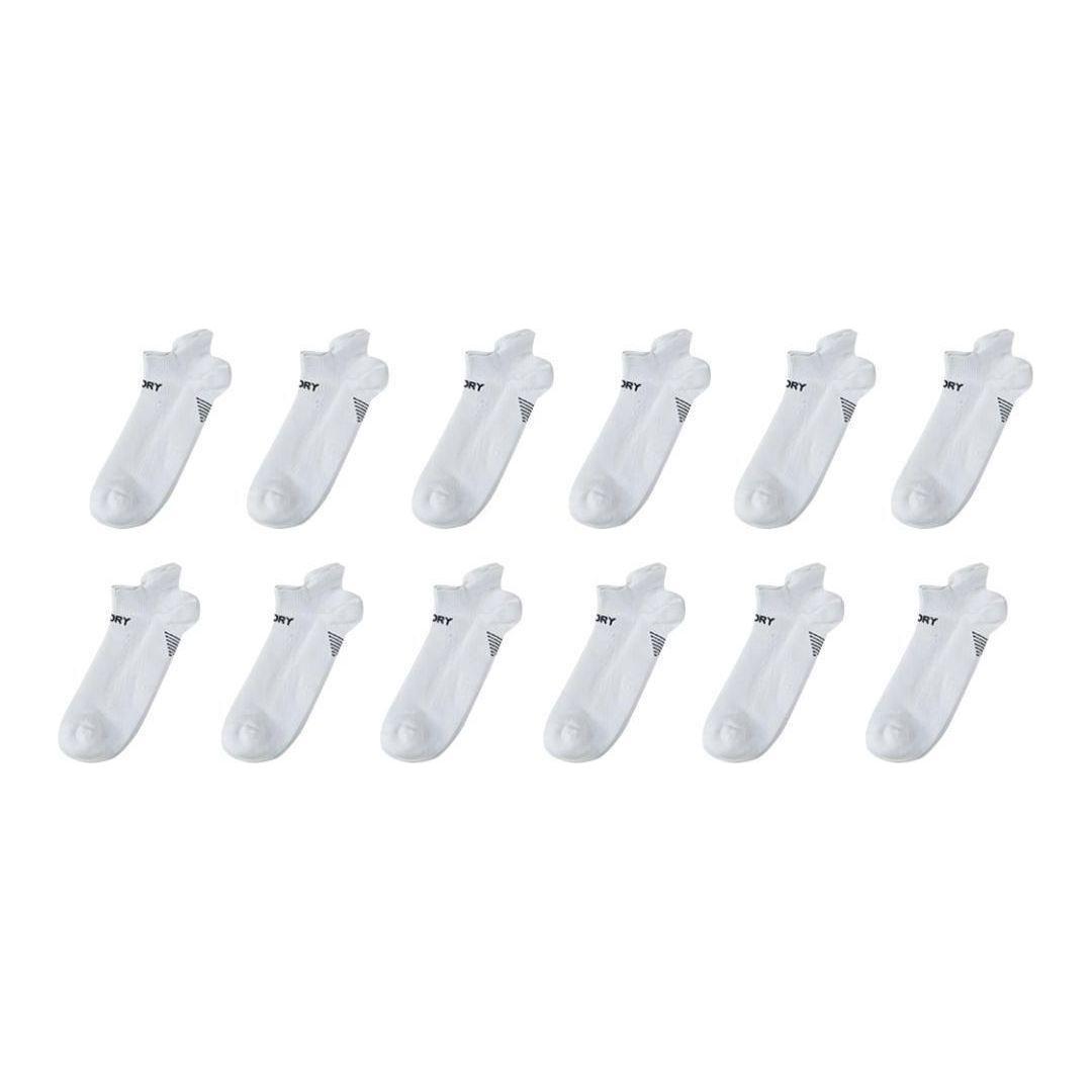 12X Rexy Seamless Sport Sneakers Socks Small Non-Slip Heel Tab WHITE - Magdasmall