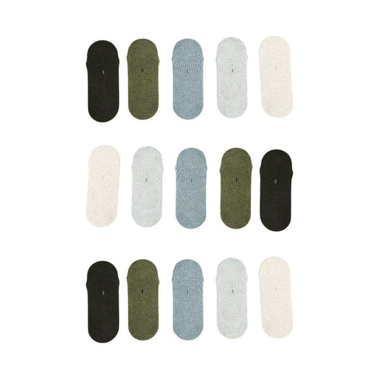 15X Small Daily No Show Sock - MULTI COLOUR	5X Rexy Daily No Show Ankle Socks Small Non-Slip Breath - Magdasmall