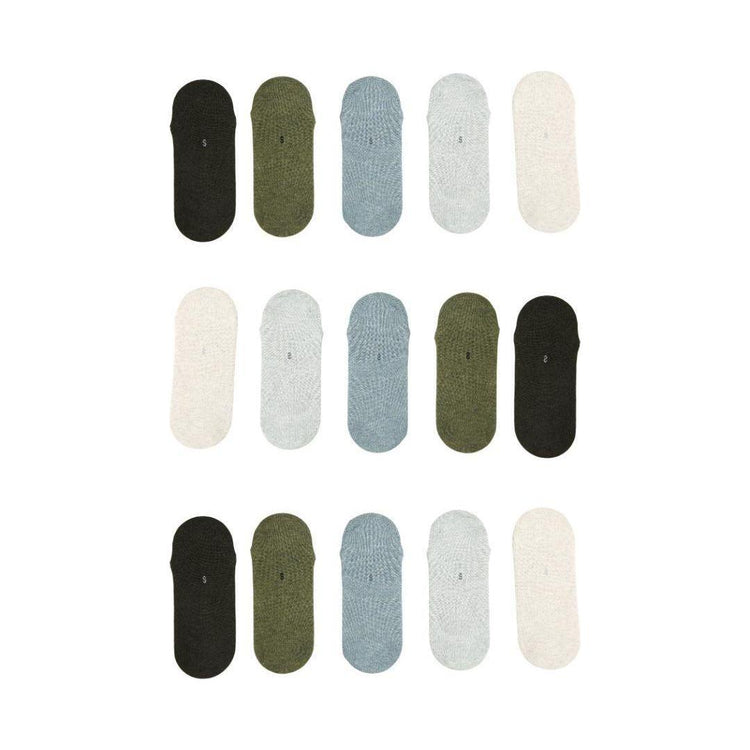 15X Small Daily No Show Sock - MULTI COLOUR	5X Rexy Daily No Show Ankle Socks Small Non-Slip Breath - Magdasmall