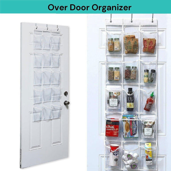 15 Pockets Over The Door Rack Hanging Kitchen Organizer Pantry Organizer Shoe Storage - Magdasmall