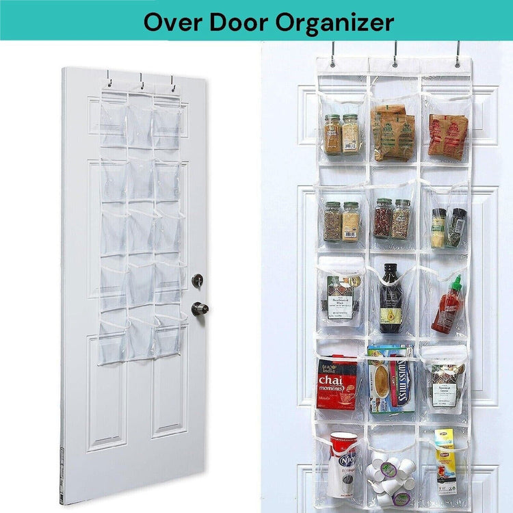 15 Pockets Over The Door Rack Hanging Kitchen Organizer Pantry Organizer Shoe Storage - Magdasmall