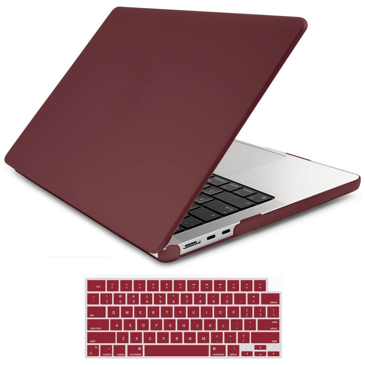 15 inch Air 2023 MacBook Air Matte Case  A2941 M2 Chip Hard Shell Case Keyboard Cover Wine Red - Magdasmall