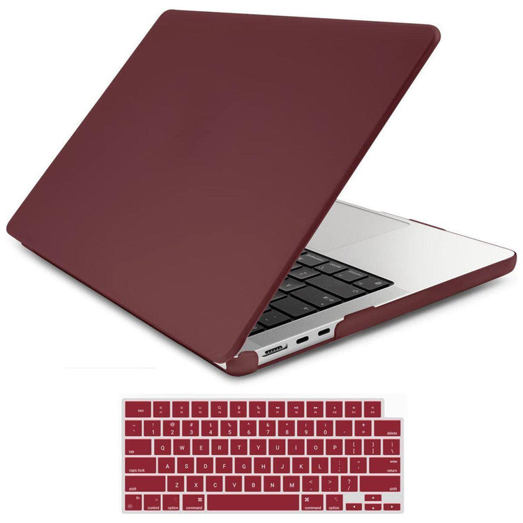 15 inch Air 2023 MacBook Air Matte Case  A2941 M2 Chip Hard Shell Case Keyboard Cover Wine Red - Magdasmall