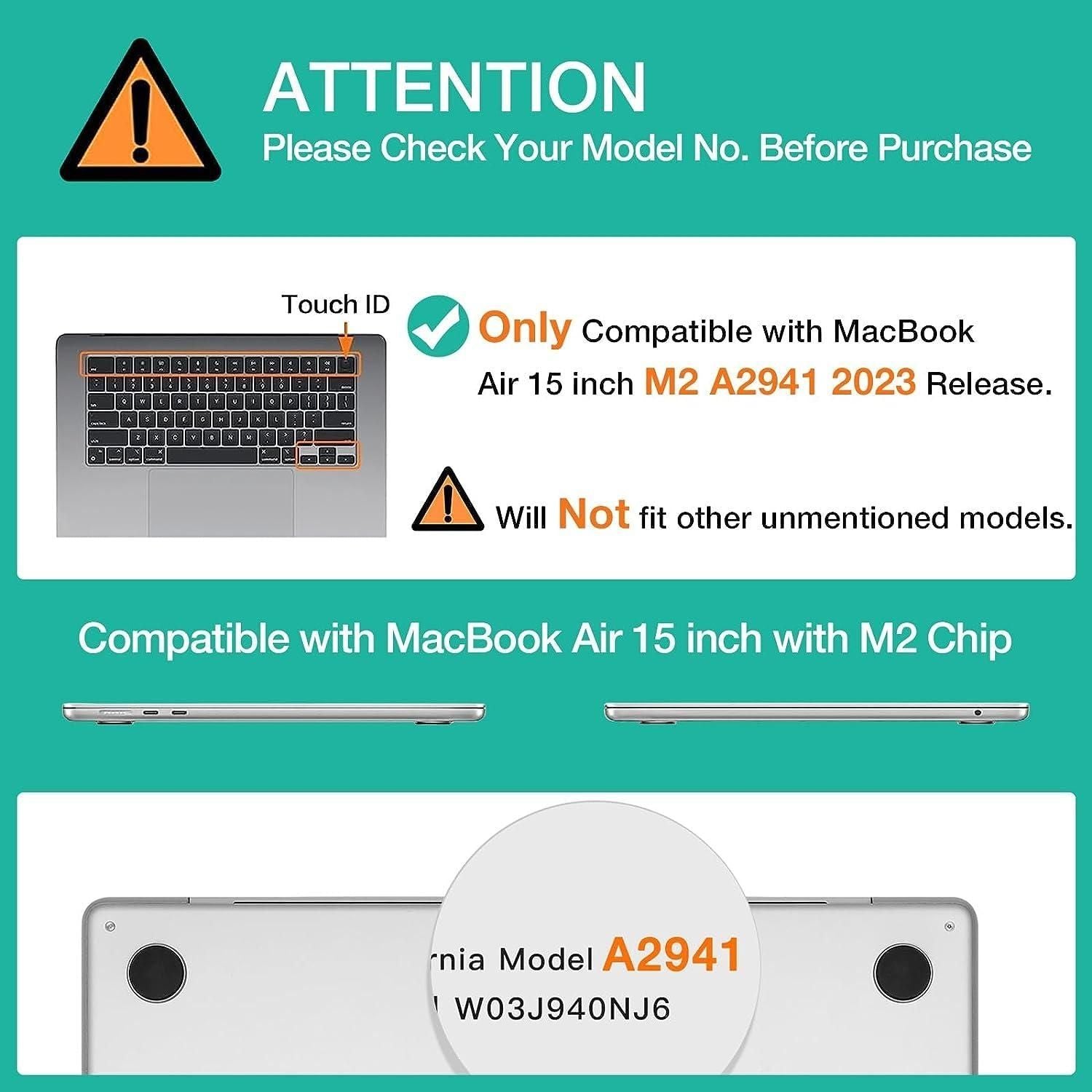 15 inch Air 2023 MacBook Air Matte Case  A2941 M2 Chip Hard Shell Case Keyboard Cover Wine Red - Magdasmall