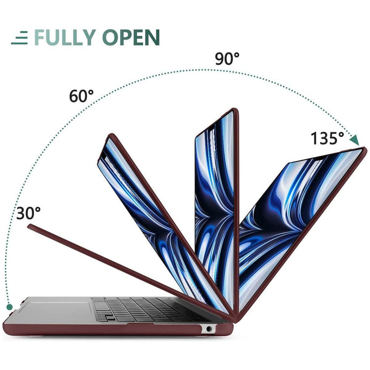 15 inch Air 2023 MacBook Air Matte Case  A2941 M2 Chip Hard Shell Case Keyboard Cover Wine Red - Magdasmall