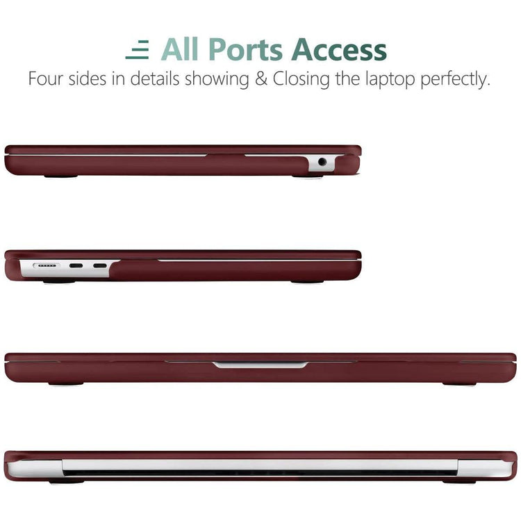 15 inch Air 2023 MacBook Air Matte Case  A2941 M2 Chip Hard Shell Case Keyboard Cover Wine Red - Magdasmall