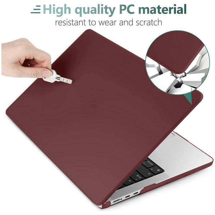 15 inch Air 2023 MacBook Air Matte Case  A2941 M2 Chip Hard Shell Case Keyboard Cover Wine Red - Magdasmall