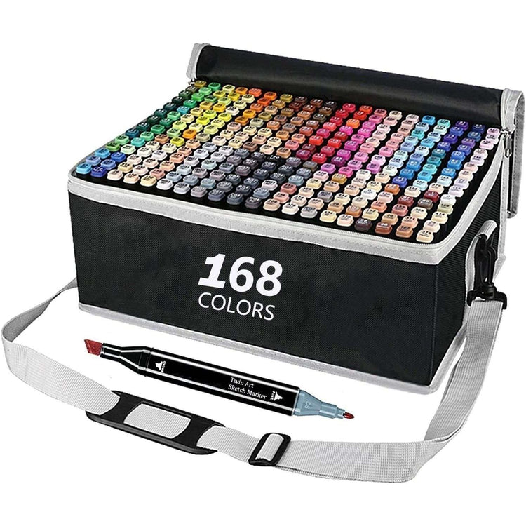 168 Colours Graffiti Pen Permanent Marker Pens Set for Adults and Children - Magdasmall