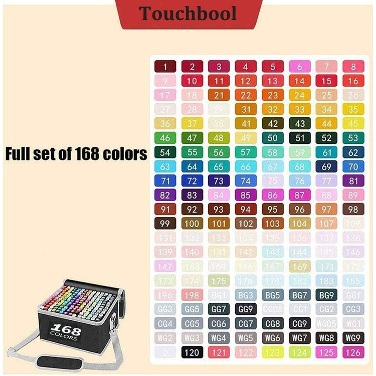 168 Colours Graffiti Pen Permanent Marker Pens Set for Adults and Children - Magdasmall