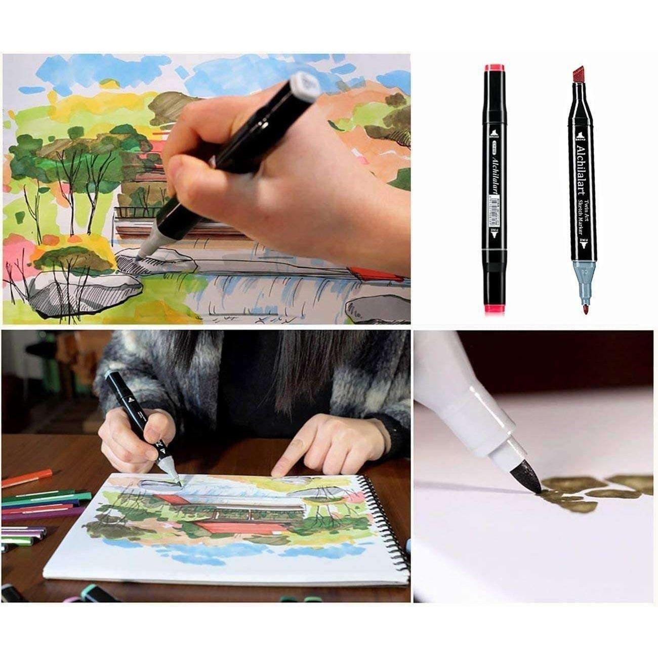 168 Colours Graffiti Pen Permanent Marker Pens Set for Adults and Children - Magdasmall