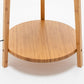 168cm Large Bamboo Wooden Tripod Floor Lamp Light Modern Linen Shade w Shelves - Magdasmall