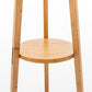 168cm Large Bamboo Wooden Tripod Floor Lamp Light Modern Linen Shade w Shelves - Magdasmall