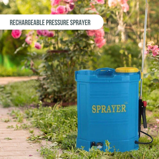 16L Rechargeable Backpack Pressure Sprayer - Portable Electric Garden Weed Pump - Magdasmall