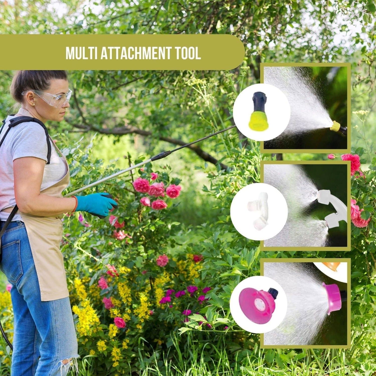 16L Rechargeable Backpack Pressure Sprayer - Portable Electric Garden Weed Pump - Magdasmall