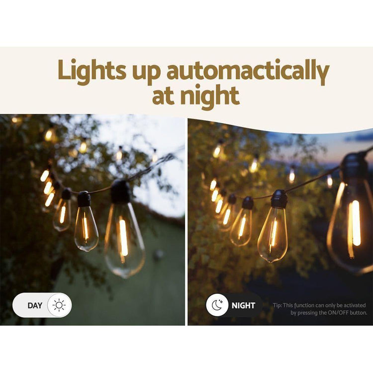 17m Solar Festoon Lights Outdoor LED String Light Christmas Party Decor - Magdasmall