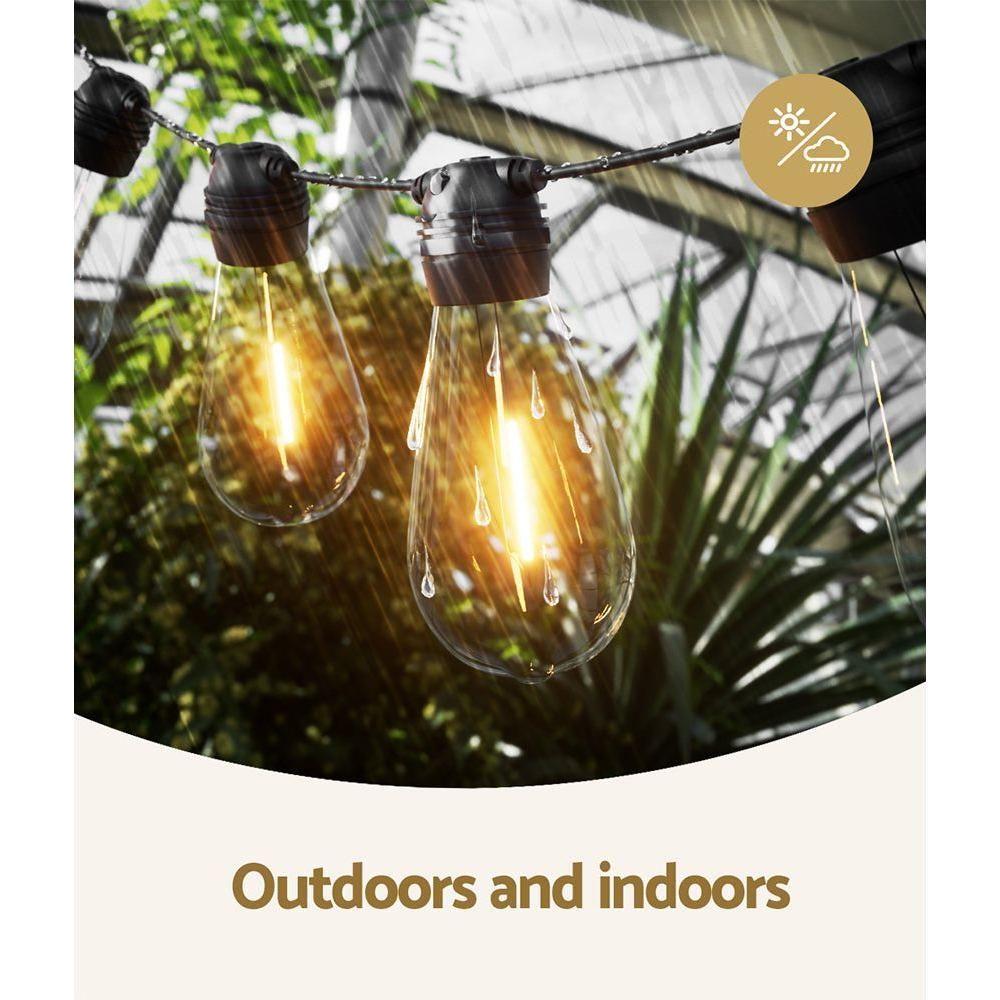 17m Solar Festoon Lights Outdoor LED String Light Christmas Party Decor - Magdasmall