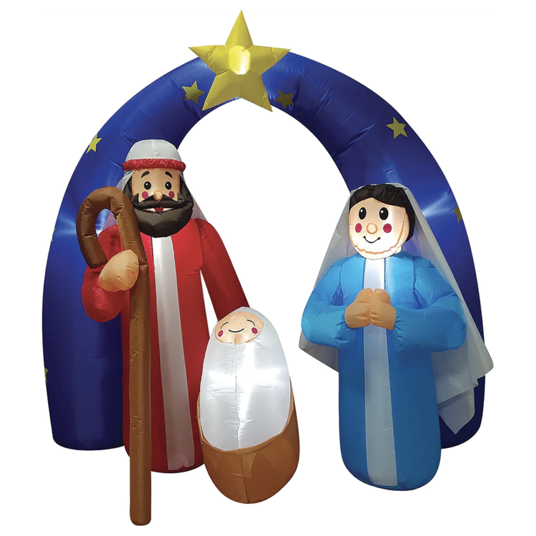 180cm Xmas Inflatable Christmas Decor Nativity Sence Jesus Christ Virgin Mary - Magdasmall