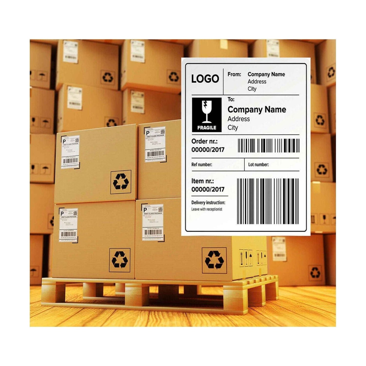 18 Rolls x 400 Label Stickers 102x150mm - Direct Thermal White Shipping Labels - Magdasmall