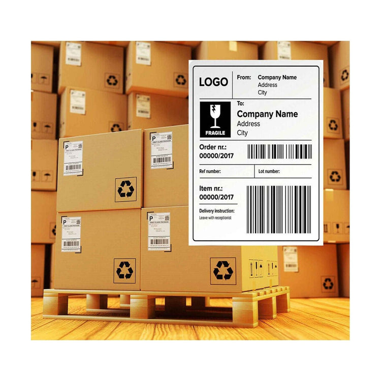 18 Rolls x 400 Label Stickers 102x150mm - Direct Thermal White Shipping Labels - Magdasmall